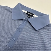 זול פולו קלאסי לגברים-בגדי ריקוד גברים חולצות פולו וופל חולצות פולו קזו&#039;אל חגים דש צווארון פולו מצולע שרוולים קצרים אופנתי בסיסי אחיד כפתורים רך קיץ אביב רגיל לבן צהוב חאקי אפור חולצות פולו וופל