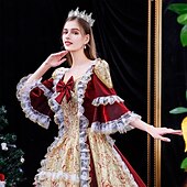 levne Šaty-gotický Viktoria Tarzı Retro Šaty Kostým na Večírek Maškarní Princeznovské Shakespeare Pevná barva Plesové šaty Maškarní kostým Dámské předvečer Všech svatých Karneval Valentýna Párty Večerní oslava