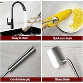 cheap Kitchen Utensils &amp; Gadgets-Corn Peeler, Corn on the Cob Remover, Fast and Safe, Suitable for Home Kitchens, Restaurant Chefs, Outdoor Dining Enthusiasts