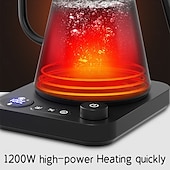 abordables Électroménager-bouilloire électrique à col de cygne chaudière à eau rapide contrôle de la température intérieure en acier inoxydable écran LCD arrêt automatique bouilloire à café et à thé de 0,9 l