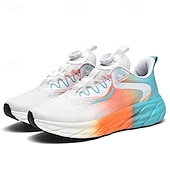 abordables Baskets-chaussures de course réglables pour hommes - baskets en maille respirante avec système de lacets à cadran moderne, design dégradé vibrant pour les modes de vie actifs