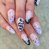 baratos Acessórios-1conjunto Resina Clássico Melhor qualidade Criativo Moda dia das Bruxas Festa / Noite Festival Unhas postiças para Unha de Dedo