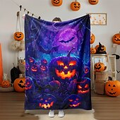 お買い得  ハロウィンの寝室-ハロウィーンブランケットは、非常に柔らかくて暖かい装飾用スローで、ご自宅のお祝いの雰囲気を高めるのに最適です。