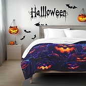 お買い得  ハロウィンの寝室-ハロウィーンブランケットは、非常に柔らかくて暖かい装飾用スローで、ご自宅のお祝いの雰囲気を高めるのに最適です。