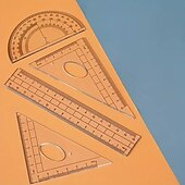 お買い得  事務用品-10個の幾何学コンパスセット、収納ボックス、定規、分度器、コンパス、消しゴム、鉛筆削り、鉛筆替芯付き