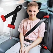 ieftine Husă Scaun Auto-dispozitiv de reglare a centurii de siguranță pentru copii dispozitiv de reglare a centurii de siguranță a mașinii cu clemă și cureaua de poziționare a centurii pentru copii pentru a proteja umerii și