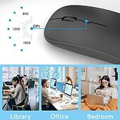 abordables Souris-souris optique sans fil souris récepteur usb 2,4 ghz mini souris portable rechargeable niveaux de dpi réglables souris bluetooth souris