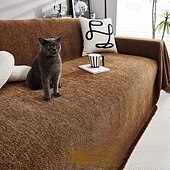 お買い得  ソファカバー-オールシーズン対応のシェニールソファカバー - 柔らかく丈夫な生地で一年中快適 - エレガントなデザインでどんなリビングスペースも引き立てます - ソファをこぼれ、汚れ、傷から守ります