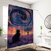 abordables Rideaux de Douche-Rideau de douche avec crochets 180cm*180cm(70&quot;*70&quot;) polyester lavable imperméable motif paysage peinture à l&#039;huile Van Gogh Arbre de Vie