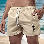 baratos calções de banho e calções de surf-Homens Calção Justo de Natação Shorts de Natação Bermuda de Surf Bolsos com forro de malha Cintura elástica Calção Desportos e Ar livre Praia Piscina Secagem Rápida Leve Macio Natação Praia Moderno