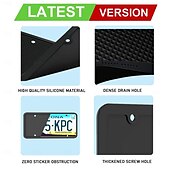 economico Decorazione e protezione carrozzeria-supporto per targa posteriore auto supporto per targa supporto per targhetta impermeabile copertura per etichetta targa in gomma standard USA