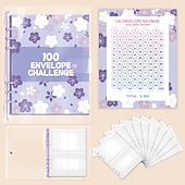 Χαμηλού Κόστους Notebooks &amp; Planners-Κιτ κλασέρ πρόκλησης εξοικονόμησης χρημάτων με 100 φακέλους  &amp; ιχνηλάτης βιβλίο πρόκληση εξοικονόμησης χρημάτων βιβλίο προϋπολογισμού σχεδιασμού για τον προϋπολογισμό