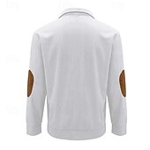 preiswerte Einfache Sweatshirts-Herren Sweatshirt Pullover Sweatshirt mit Viertelreißverschluss Schwarz Weiß Marineblau Grün Troyer Halber Reißverschluss Farbblock Baum Sport &amp; Natur Täglich Festtage Kord Strassenmode Basic