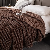 abordables Couvertures de lit-Couverture en velours de lait - ultra douce et soyeuse pour un confort luxueux, confortable et chaleureux, parfaite pour se blottir tissu durable de haute qualité avec une sensation de peluche design élégant qui met en valeur n&#039;importe quel décor de pièce