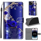 Недорогие Чехлы для iPhone-телефон Кейс для Назначение iPhone 15 Pro Max iPhone 14 13 12 11 Pro Max Plus iPhone 14 Pro Max Plus iPhone 13 12 11 Pro Max Кейс на заднюю панель со стендом с ремешком на запястье Разъем для карты