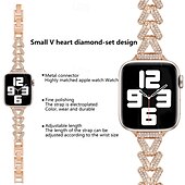 お買い得  Apple Watch Bands-Solo Loop と互換性があります Apple Watch ウォッチバンド 38mm 40mm 41mm 42mm 44mm 45mm 49mm ブリンブリンダイヤモンド メタルクラスプ 調整可 合金 交換用時計バンド のために iwatch Ultra 2 Series 9 8 7 SE 6 5 4 3 2 1