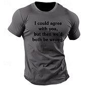 abordables Camiseta gráfica para hombres-Hombre Letra Estampados Camiseta Camisetas gráficas Algodón Manga Corta Gráfico Camisa Negro Verde Trébol Azul Oscuro Camiseta cómoda Exterior Calle Ropa de diseñador de moda