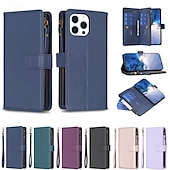 levne Pouzdra pro iPhone-telefon Carcasă Pro iPhone 16 Pro Max Plus iPhone 15 14 Pro Max Plus iPhone 14 13 12 11 Pro Max Plus iPhone 13 12 11 Pro Max Mini SE X XR XS Max 8 7 Plus Pouzdro na peněženku se stojánkem Zip s