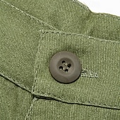 ieftine Clasic-Bărbați Pantaloni Scurți Cargo Pantaloni Scurți Nasturi Multi Buzunare Simplu Purtabil Scurt În aer liber Zilnic Camping și drumeții Modă Clasic Verde Militar Trifoi