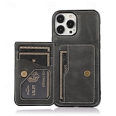 economico Cover per iPhone-telefono Custodia Per iPhone 16 Pro Max Plus iPhone 15 Pro Max Plus iPhone 14 13 12 11 Pro Max Plus Mini SE Per retro Con supporto A calamita Slot per schede Retrò TPU pelle sintetica