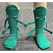 preiswerte Zuhause Socken-Hand-in-Hand Krokodil Socken süß&amp;amp;Bequeme Socken mit Tiermotiven für Kinder und Erwachsene. Lustiges, gemütliches und langlebiges Schuhwerk.