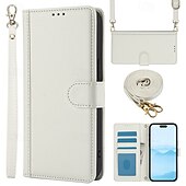 preiswerte Handyhülle für iPhone-Handy Hülle Handyhüllen Für iPhone 16 iPhone 15 Pro Max Plus iPhone 14 13 12 11 Pro Max Plus Brieftasche Kartenetui Ganzkörperschutz mit Lanyard mit Handschlaufe Retro TPU PU-Leder