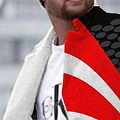 billiga lättviktsrock för män-Herr Vinterkappa Rock Kappa Dagliga kläder Semester Med fickor Mönster Framficka Höst vinter Geometrisk Streetwear Sport Nedvikt Normal Gul Rubinrött Blå Grön Jacka
