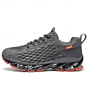 preiswerte Sneaker für Herren-Herren Turnschuhe Flyknit Schuhe Fliegendes Weben Komfortabel Rutschfest Schnürsenkel Dunkelrot Schwarz Weiß