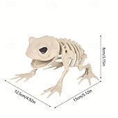 cheap Novelty &amp; Gag Toys-Spooky Skeleton Frog - Perfect For Halloween Decor &amp; Party Props, Durable Plastic, No Power Needed