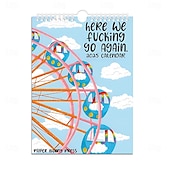 abordables Fournitures pour fêtes et fêtes-Calendrier mural 2025, c&#039;est reparti pour une décomposition de la lucarne arc-en-ciel, papeterie, épicerie fine, calendrier à spirale A5, tableau noir