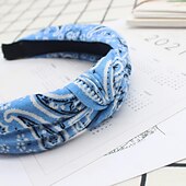 economico Accessori per acconciature-confezione da 6 fasce per capelli vintage da donna, fasce per capelli con nodo elastico da donna, fasce larghe con denti, turbante in tessuto intrecciato, set di fasce lavorate a maglia per donne e