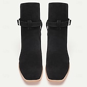 billige Dress Boots-Herre jodhpur-støvletter i semsket skinn med spenne – klassiske ankelstøvletter for jobb, formelle arrangementer og elegant fritidsklær
