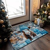billiga julmattor och julmattor-juldekoration dörrmatta xmas highland cattle köksmatta golvmatta halkfri matta oljesäker matta inomhus utomhusmatta sovrumsinredning badrumsmatta entrématta
