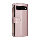 ieftine Alte Carcase-telefon Maska Pentru Pixel 9 Pro Pixel 9 Pro XL Pixel 8 Pro Pixel 8 Pixel 9 Pixel 7 Pixel 7 Pro Capac Spate rezista Fermoar Acceptă încărcarea fără fir Retro TPU PU piele