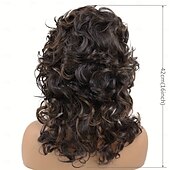cheap Historical Wigs-Easy-Style Heatproof Synthetic Wig - Bob with Bangs Lush Curls Perfect for Daily Wear &amp; Special Occasions Natural Look