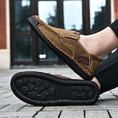 levne Pánské nazouváky a mokasíny-pánské ležérní slip-on mokasíny, lehké prodyšné boty z umělé kůže s protiskluzovou podrážkou, ideální pro každodenní nošení a outdoorové aktivity