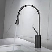 cheap Bathroom Sink Faucets-Bathroom Sink Faucet - Waterfall Electroplated Centerset Single Handle One HoleBath Taps