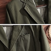 cheap Men&#039;s Classic Blazers-Men&#039;s Blazer Business Cocktail Party Wedding Party Fashion Casual Spring &amp;  Fall Polyester Plain Button Pocket Comfortable Single Breasted Blazer Black khaki Army Green