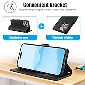 preiswerte Handyhülle für iPhone-Handy Hülle Handyhüllen Für iPhone 16 iPhone 15 Pro Max Plus iPhone 14 13 12 11 Pro Max Plus Brieftasche Kartenetui Ganzkörperschutz mit Lanyard mit Handschlaufe Retro TPU PU-Leder