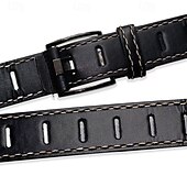 halpa Miesten vyöt-miesten vintage housujen vyö miesten kaksinkertainen neulasolkivyö (langan satunnainen väri)