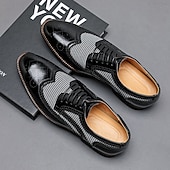 Недорогие Броги-мужские коричневые оксфорды из искусственной кожи с узором «гусиная лапка» и деталями в стиле «брог» — классические туфли для деловых встреч и свадеб