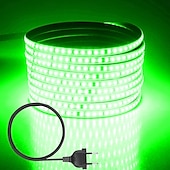 abordables Bandes lumineuses étanches-3M 5m 10m Bandes Lumineuses LED Flexibles 1200 LED 2835 SMD 8 mm 1Set Support de montage 1 jeu Blanc Froid Rouge Bleu Bandes lumineuses LED Intérieur Soirée Extérieur 220-240 V