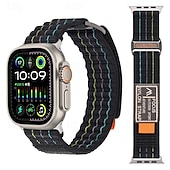 Χαμηλού Κόστους Ζώνες Apple Watch-Αθλητικό Μπρασελέ Συμβατό με Ζάντα ρολογιού Apple Watch 38mm 40mm 41mm 42mm 44mm 45mm 49mm Μεταλλικό κούμπωμα Ρυθμιζόμενο Αναπνέει Νάιλον Ανταλλακτικό λουράκι ρολογιού για iwatch Ultra 2 Series 9 8 7
