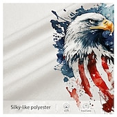  4th of July 2026 250th Men's American Flag Veterans Golf Shirt Short Sleeve Polo Shirts Collared Shirts Casual Streetwear Vacation Wear Party Outfits 3D Print Buttons Summer White