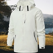 abordables Softshell, polares y chaquetas de montaña-Hombre Chaqueta Softshell Chaqueta para senderismo Al aire libre Resistente al Viento Resistente al Agua Sudadera Chaqueta cortavientos Camping / Senderismo / Espeleología Viaje Negro Blanco Azul