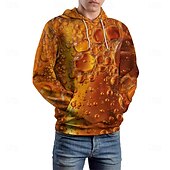 abordables Patrón 3D-Hombre Graphic Cerveza Oktoberfest Sudadera Sudaderas Sudadera Manga Larga Sudadera con capucha Con Capucha Vacaciones Impresión 3D Vacaciones Deporte Noche Amarillo Estampado Invierno Primavera