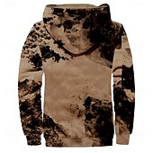 baratos moletons 3d masculinos-Homens Local Labareda Tosão Moletom Moletons Moletom Manga Longa Moletom com capuz Com Capuz Moda Impressão 3D Festa Streetwear Vermelho Azul Com Cordão Outono Inverno Designer