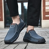 levne Pánské nazouváky a mokasíny-pánské ležérní slip-on mokasíny, lehké prodyšné boty z umělé kůže s protiskluzovou podrážkou, ideální pro každodenní nošení a outdoorové aktivity