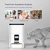 cheap Dog Bowls &amp; Feeders-Dog Cat Pets Automatic Feeder Bowl ABS+PC Foldable Easy to Install Splittable Solid Colored White Bowls &amp; Feeding Home Daily