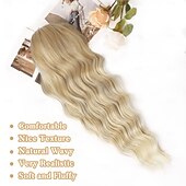 abordables Perruques Synthétiques Sans Bonnet-perruques longues avec frange pour femmes perruques de cheveux bouclés ondulés perruques en fibres synthétiques résistantes à la chaleur pour une utilisation quotidienne en soirée